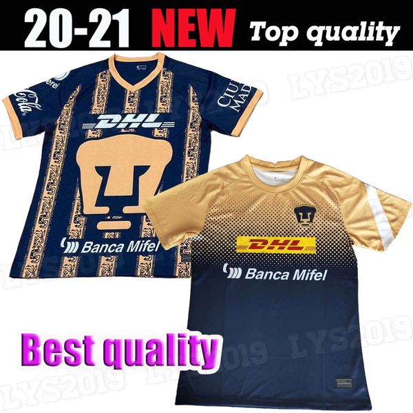 

20 21 unam pre-match training suit soccer jersey formica abraham mexico camisetas de futbol cougar football cortes martinez shirt, Black;yellow