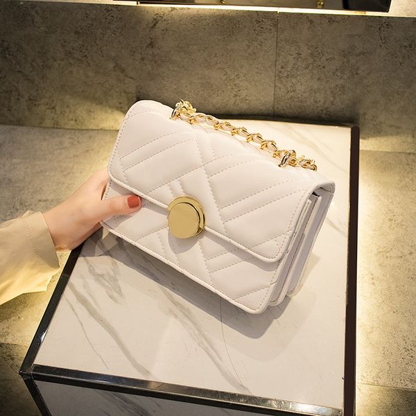 

women's messenger bag 2020 new style women's fashion handbag square sling bag simple chain