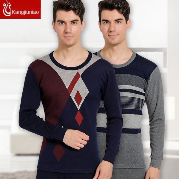 

kangji птица боксировал теплого комплект костюм костюм брюки хлопок жаккардовой основной термический комплект белья мужских тонких молодежны, Black;brown