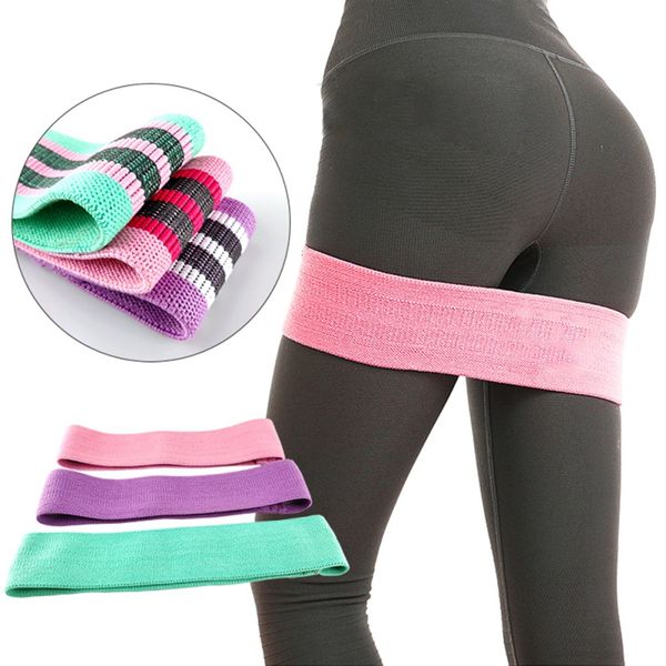 

hip resistance bands leg exercise elastic bands men women gym yoga stretching training fitness workout no-roll up circle band