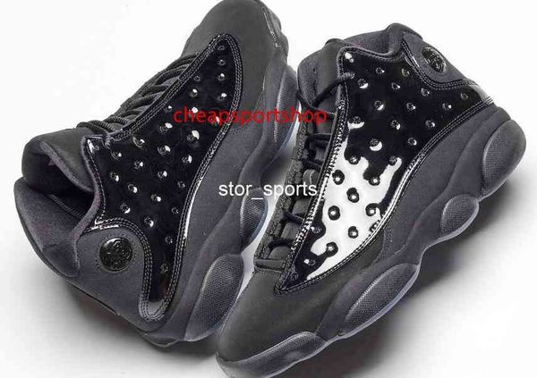 

new 13 13s cap and gown black basketball shoes men 13 sports sneakers with