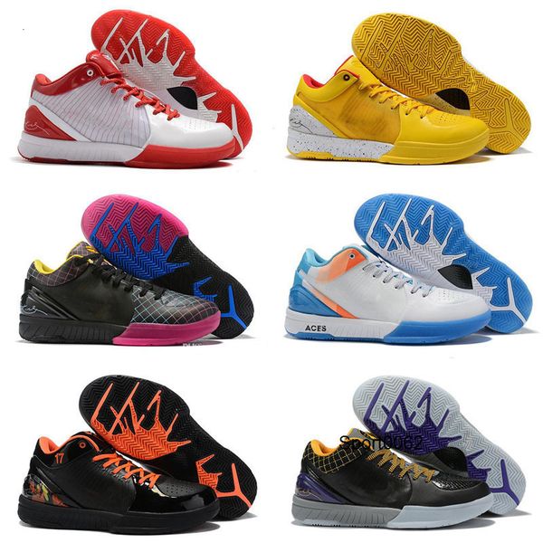 

classic mamba zoom iv 4 protro draft day hornets carpe diem del sol sports kids basketball shoes mens zk4 4s sneakers, Black