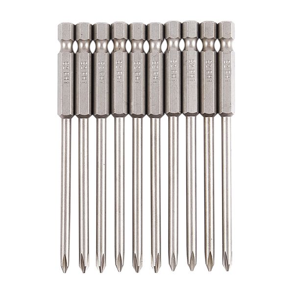 

1/4" hex shank netic cross tip driver bit ph1 10 pcs