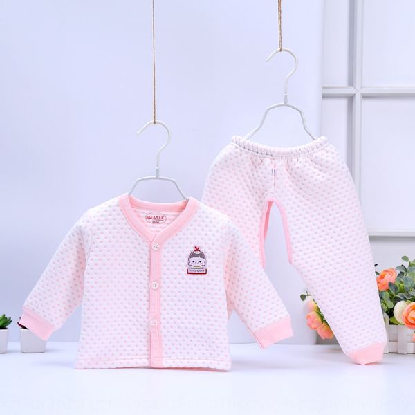 

neonatal polka dot two-piece set for door opening baby underwear pure keep underwear warm cotton soft skin-friendly set warm