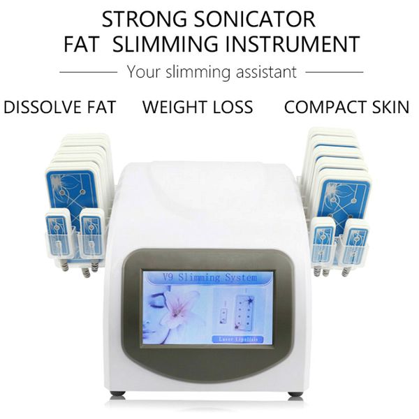 

быстрое сжигание жира remover 650нм lipo лазерный lipolaser для похудения инструмент body shaping zerona машина (14pcs весла) на продажу, Black