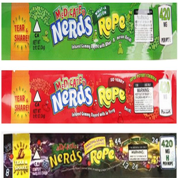 

mix new 14 types medicated nerds rope empty packaging bas nerds rope candy nerdsrope gummy bags three edge sealing bag foil food pack fbockb