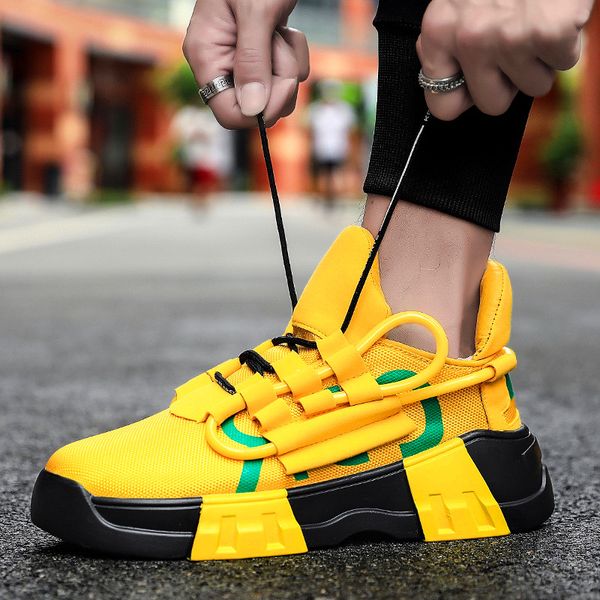 

высокое горячие кроссовок unisex, чтобы помочь мужчинам повседневной обуви удобной и дышащей пару обуви любителей спорта chaussure homme, Black