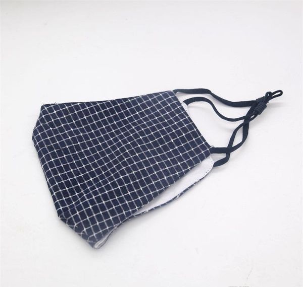 

portable riding mouth mask covers grid print earloop design anti spittle splashing dust face masks windbreak respirator mascherine 2 2sh s