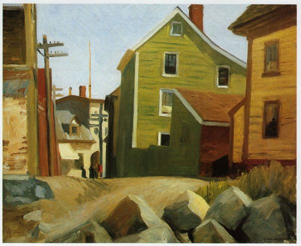 

italian quarter gloucester massachusetts edward hopper home decor handpainted & hd print oil painting on canvas wall art canvas 200802