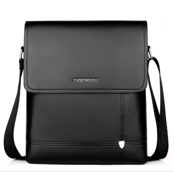

2020 new business travel men's pu solid color large capacity messenger bag classic design casual messenger bag
