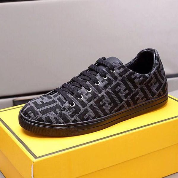 

gray tech fabric low -sneakers mens shoes scarpe da uomo comfortable sports fashion classic shoes plus size lace -up luxury men shoes, Black