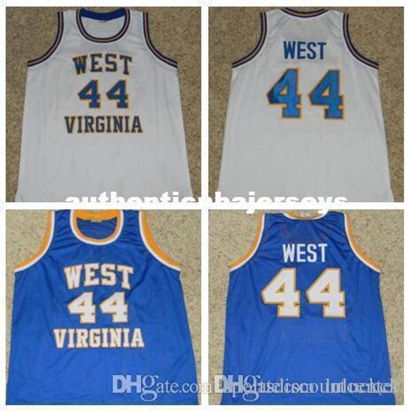 

factory outlet custom #44 jerry west west virginia mountaineers basketball jerseys stitched stitched custom any name and number, Gray