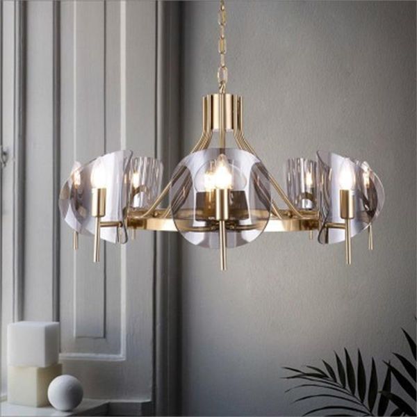 

postmodern living room led chandelier light personality glass art villa restaurant pendant lamp designer model room bedroom pendant lights