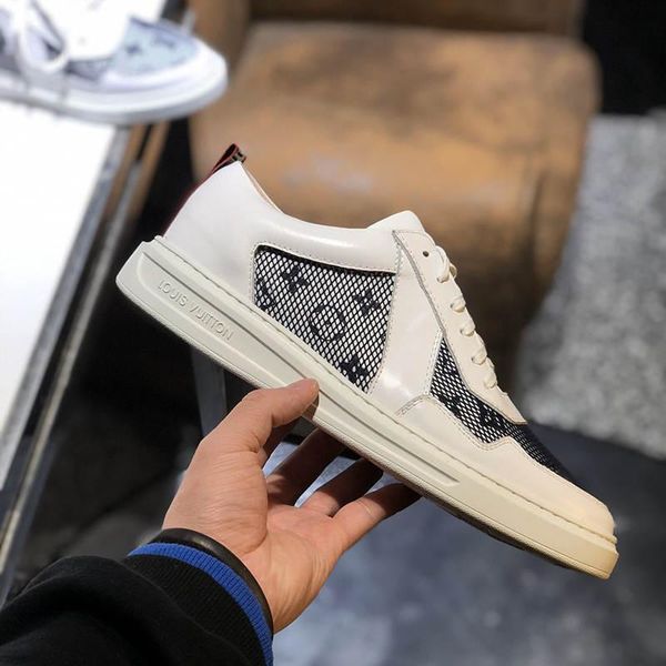 

2021-2020p luxury design mens fashion printed rubber bottom sneakers all -match breathable mens casual shoes mens banquet shoes size :38 -45, Black