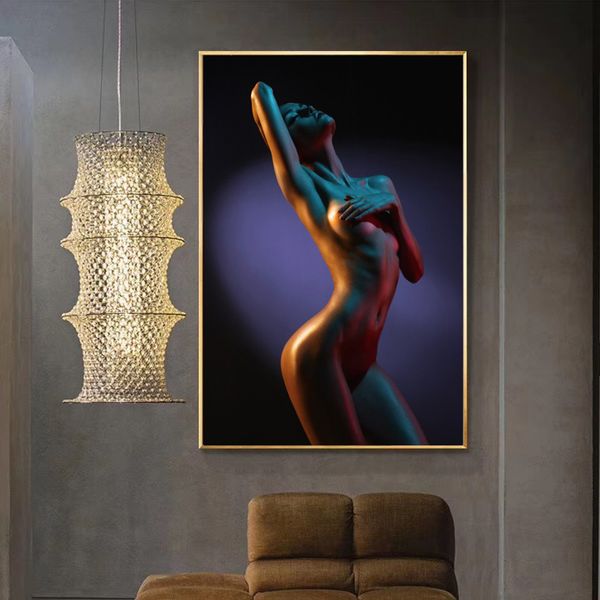 

Posters and Prints Wall Art Canvas Painting Fashion Art Photo of Elegant Nude Model Pictures for Living Room Home Decor No Frame