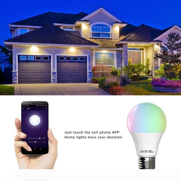 

brelong smart led bulbs colorful voice control dimmable for alexa amazon echo and google home suitable for living room, bedroom