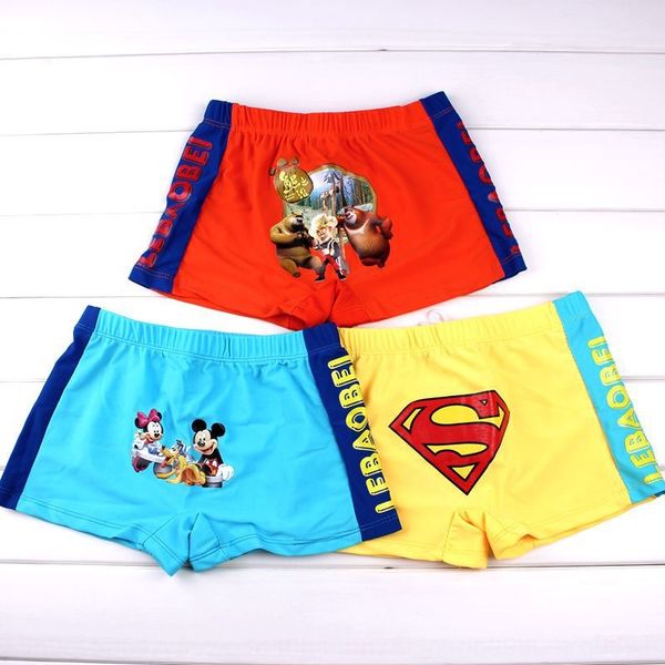 

children's male baby's flat-angle new cute nylon material 1409 swimming trunks swimming trunks, Black