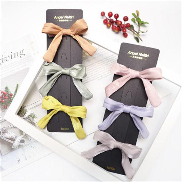 

kids children girls bb hair clips hairpins bow knot korean cute summer head wear accessories wholesale gift, Slivery;white