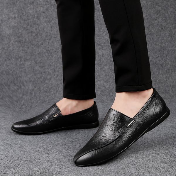 

shoe fashion shoes cuero male sale man mens de mens men casual masculino shose leisure casuales informales hombre spring, Black