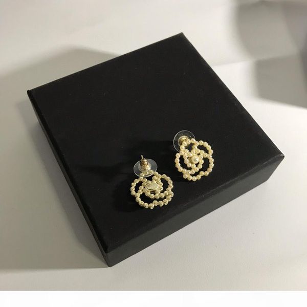 

e explosion classic camellia full pearl designer earrings luxury designer jewelry women earrings, Golden