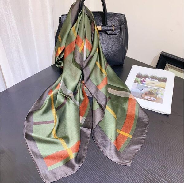 

high-end literary simple soft silk shawl super long fashion style delivery wholesale and retail, Blue;gray