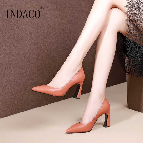 

2020 pumps women shoes leather high heel pumps cowhide office ladies shoes 8cm, Black