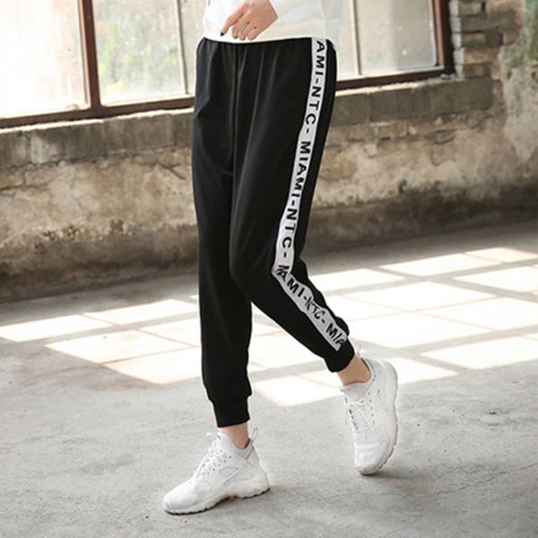 

new style fitness room yoga pants women's high-waisted loose-fit running fitness training harem pants casual athletic trou, Black;blue