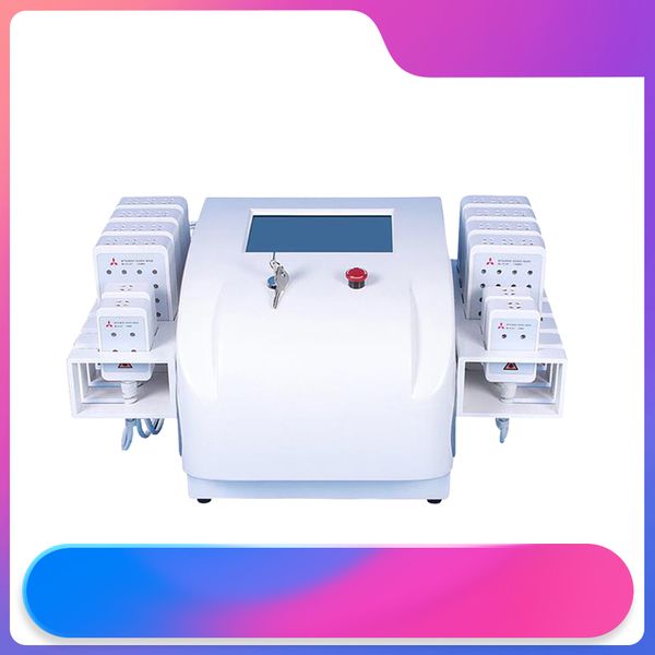 

wholesale lipo laser fat loss machine fast fat burning remover 350mw body shaping equipment with 16 pads, Black