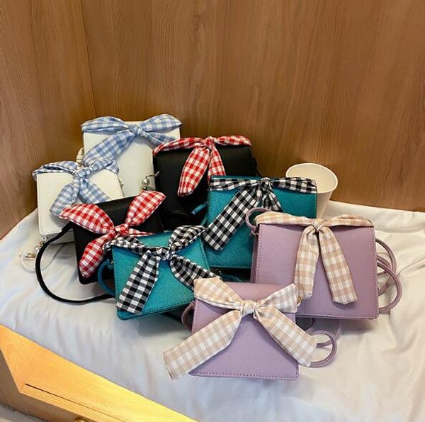 

multicolor composite bag fashioon women shoulder bags bowknot plain crossbody beach bag