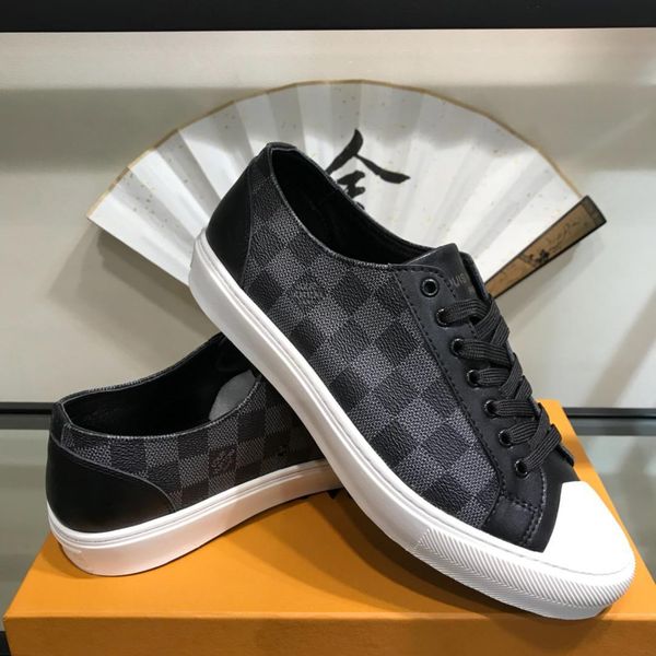 

2019d new printed casual shoes men's shoes comfortable breathable low to help running shoes original box packaging 38-44111, Black