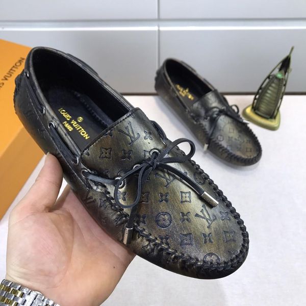 

new7 fashion casual men's shoes wild sports shoes outdoor comfort pattern men's peas shoes original box invoice packaging fast del, Black