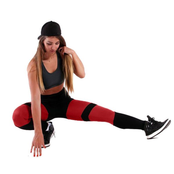 

women fitness leggings print patchwork leggings hips high waist thread legins leggings trouser calzas mujer leggins 38, Black