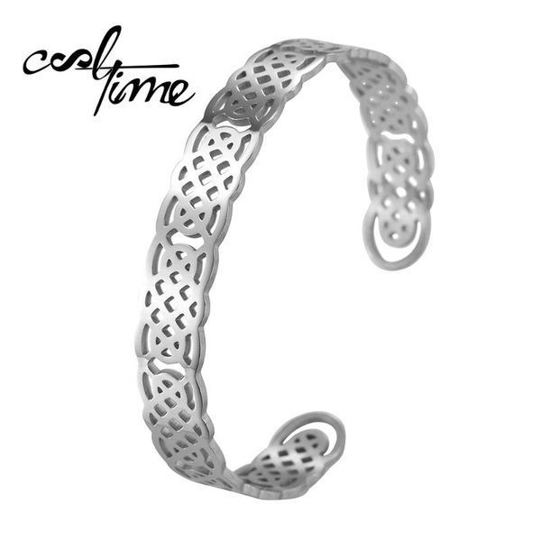 

cooltime magnetic health stainless steel cuff vikings bangle pattern amulet talisman stainless steel wiccan bracelet, Black