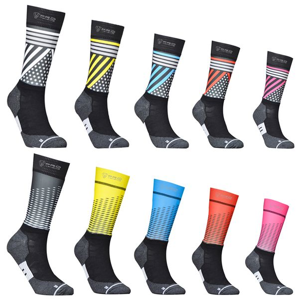 

sports socks 2021 seamless anti slip cycling professional bike team aero outdoor sport road bicycle compression unisex, Black