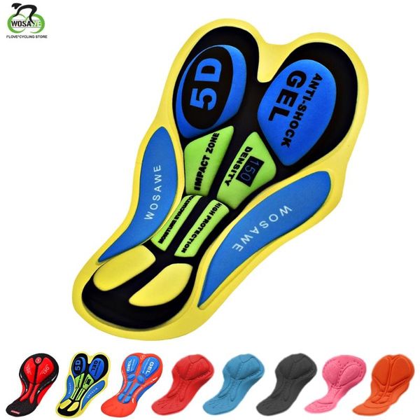 

wosawe cycling shorts' cushion silicone breathable 5d pads bike sport wear riding base diy outdoor biking underwear hip padded