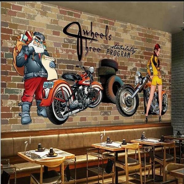 

custom size 3d p wallpaper living room mural street motorcycle racing beauty 3d picture backdrop wallpaper non-woven wall sticker
