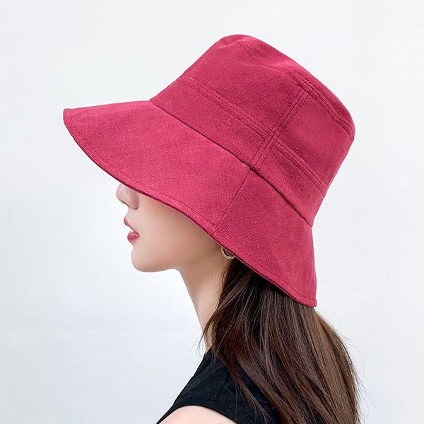 

hat women summer hats for women men bucket hat cotton foldable fisherman cap female outdoor sunshade fishing korean, Blue;gray