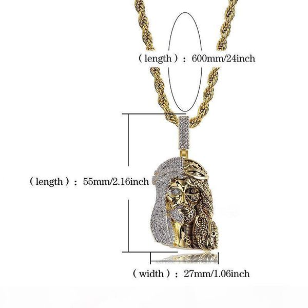 

золоого ве Ѭелигиозного дђа ииђ глава ожеѬеле iced out иани подвека hiphop п, Silver