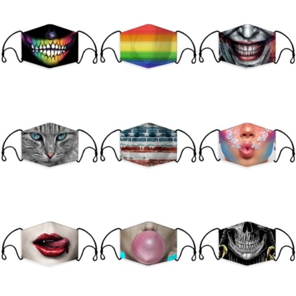 

pm2.5 anti-pollution masks s anti-dust breathable earloop washable reusable cotton protective face mask 3d#633