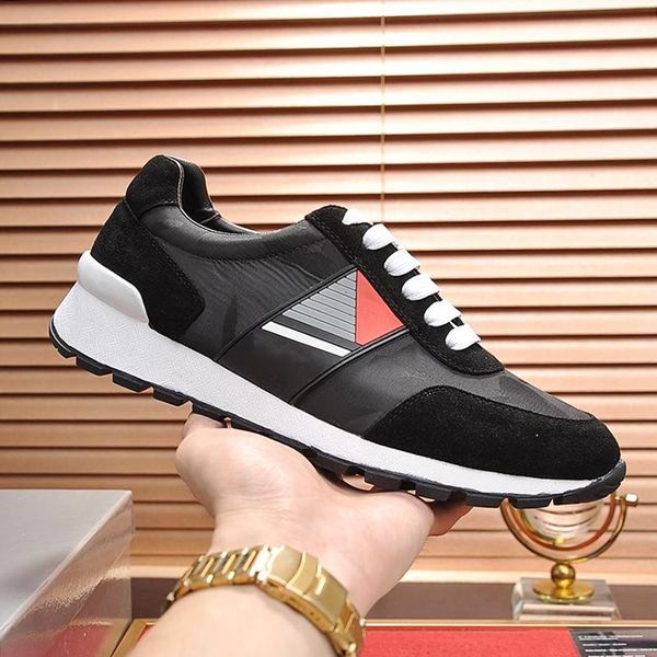 

technical fabric sneakers men 's shoes fashion autumn and winter comfortable outdoor walking low casual lace -up men, Black