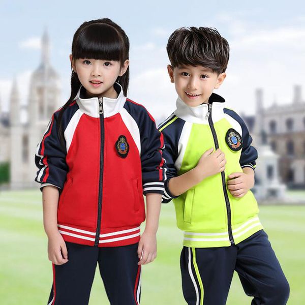 

xxs-4xl adults primary school uniforms teenage kids clothing sports suit boys girls baseball tracksuit outfits, White