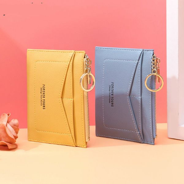 

держатели карт женщины марка бизнес id кредитной карты держатель чехол из мягкой кожи женский мини кошелек монет наличными кошелек дамы брел, Silver