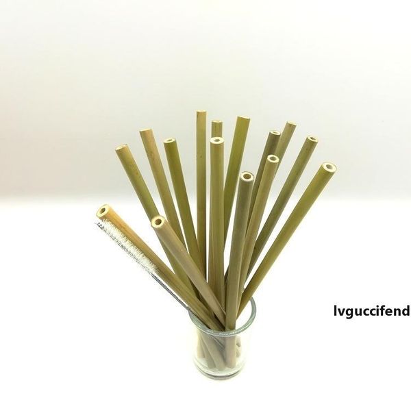 

new bamboo straw reusable straws organic 8 inch bamboo drinking straws natural wood straws for party birthday wedding bar tool with cle