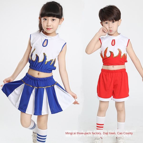 

children's dance dress children's dance kindergarten performance clothing cheerleading clothing boys' performance, Black;red