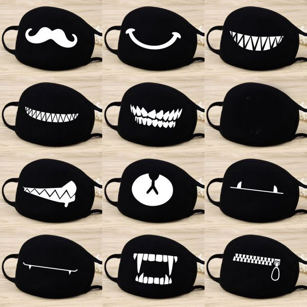 

festive party supplies respirator keep warm cotton cute bear masks anime cartoon lucky bear anti dust fashion black