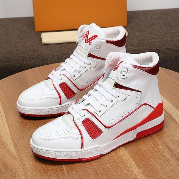 

new arrival trainer sneaker mid -mens shoes breathable luxury footwears lace -up plus size casual men shoes scarpe sportive da uomo, Black