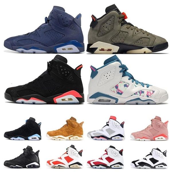 

new arrivel mens basketball shoes 6 medium olive black infrared black cat carmine oreo womens sports sneakers 6s trainers size 5.5-13