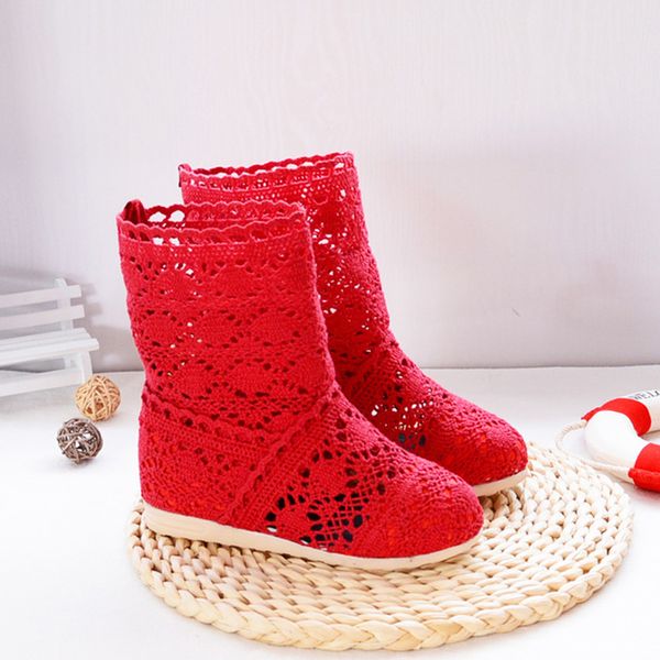 

лето лучшие продажи детей обувь для девочек ботинки детская одежда обувь дышащий детские сапоги дрель hollow mesh сапоги для девочек, Black