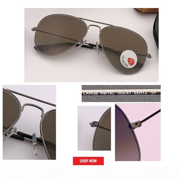 

58mm 62mm size aviation metal frame quality men mowan sunglasses polarized brand design pilot male sun glasses driving gafas, White;black