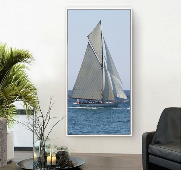 

northern european modern sailing landscape hanging picture frameless paintings painted on canvas decoration picture